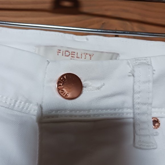 FIDELITY Belvedere Hi Rise ultra slim raw hem distressed stretch Sz 29 EUC - Picture 5 of 11